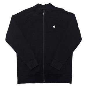 APPLE Store Full Zip Cotton Track‎ Jacket Employee Uniform Black Men's Large L